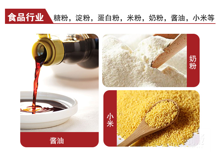 全不銹鋼食品振動篩可用于糖粉，小米，淀粉，蛋白粉，米粉，奶粉，醬油等物料